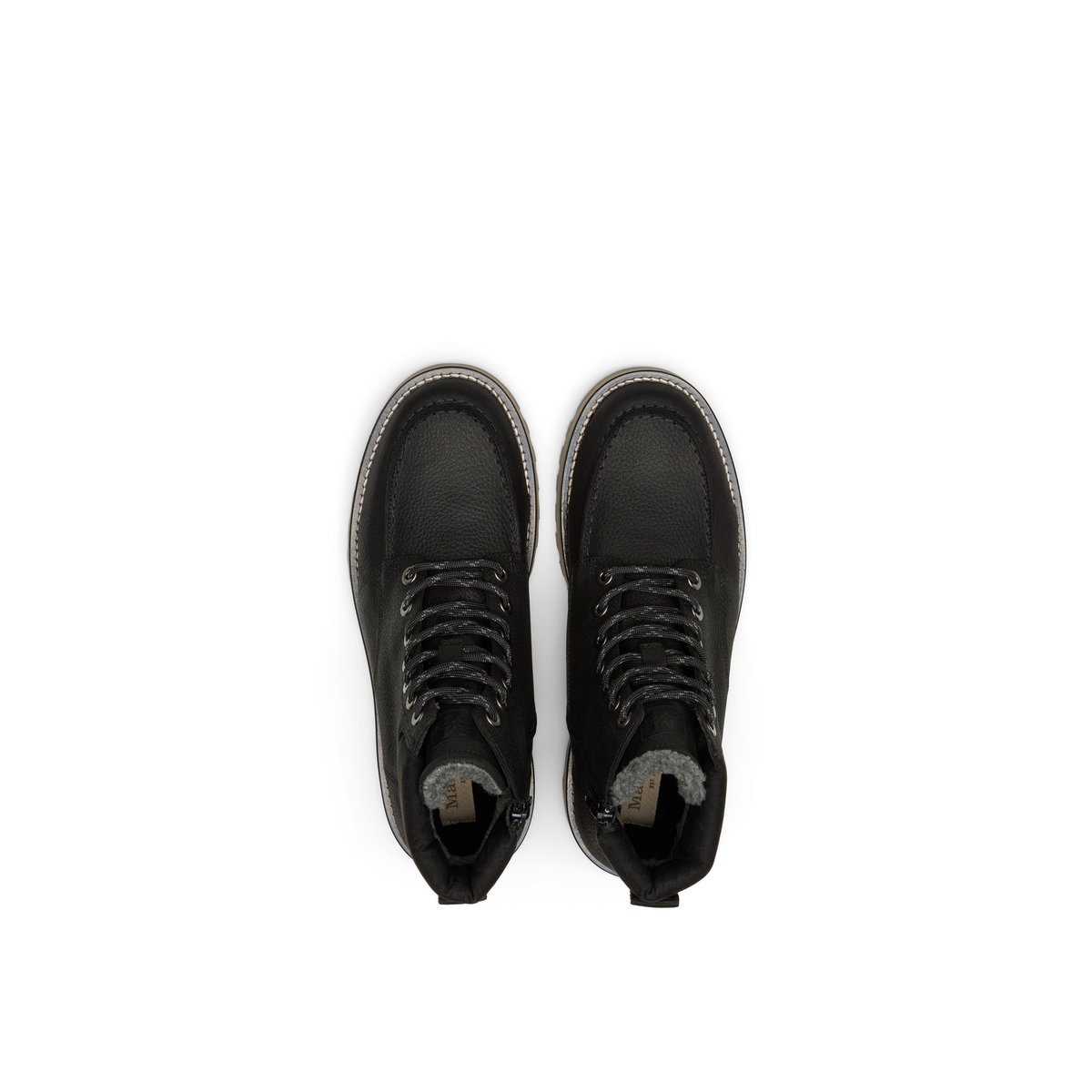 Bottes à lacets, modèle Jack avec fermeture éclair intérieure noir, MARC O'POLO