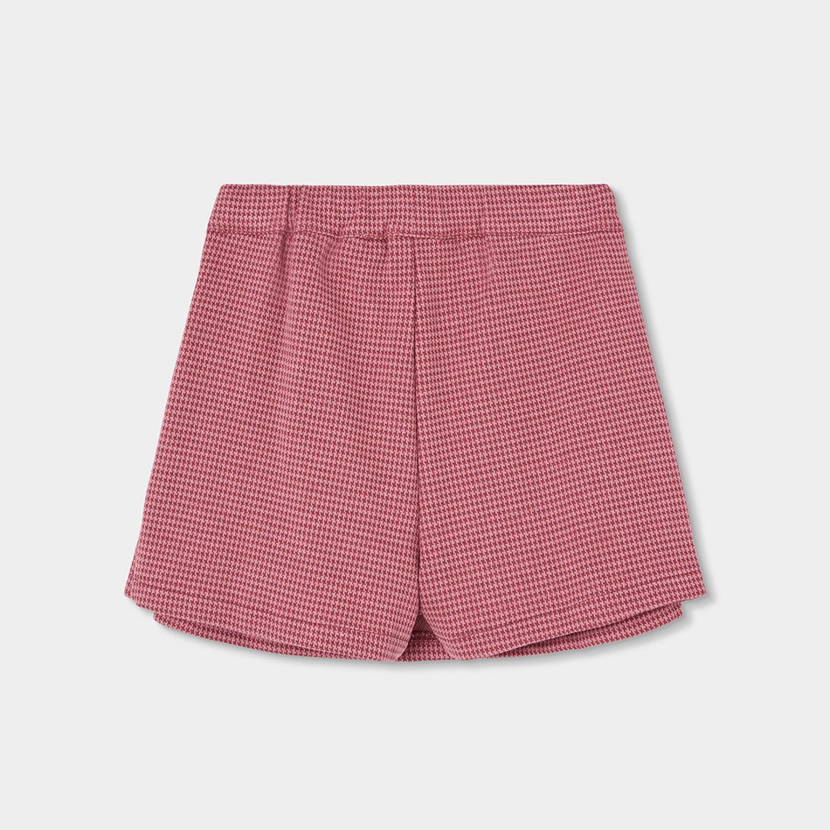 Jupe-short fille maille pied-de-poule bleu, BOBOLI