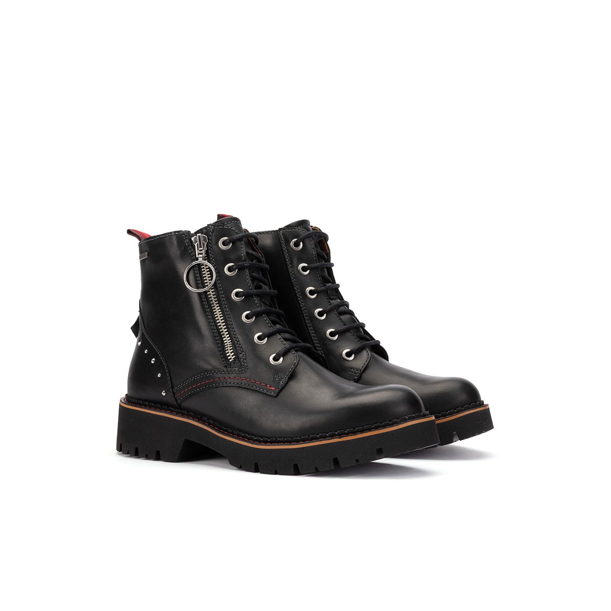 Bottines plates cuir Vicar black, PIKOLINOS