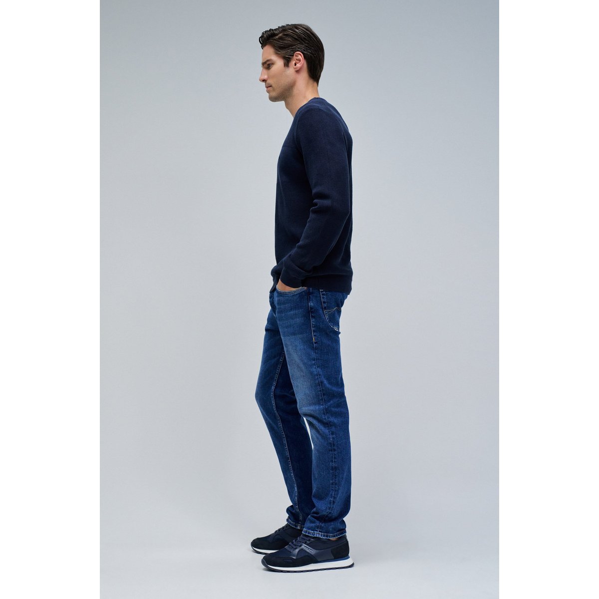 PULL EN MAILLE AVEC TEXTURE ecru, SALSA JEANS