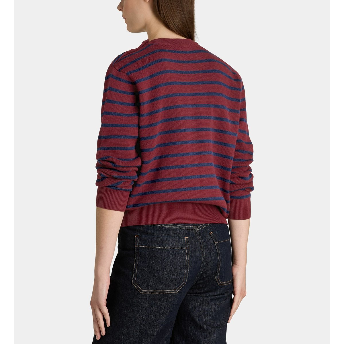 Pull cabourg en coton biologique bordeaux, GALERIES LAFAYETTE