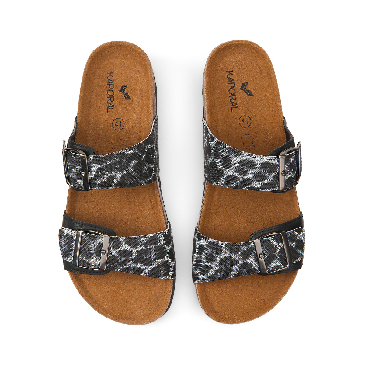 Mules confort Solinea noir, KAPORAL