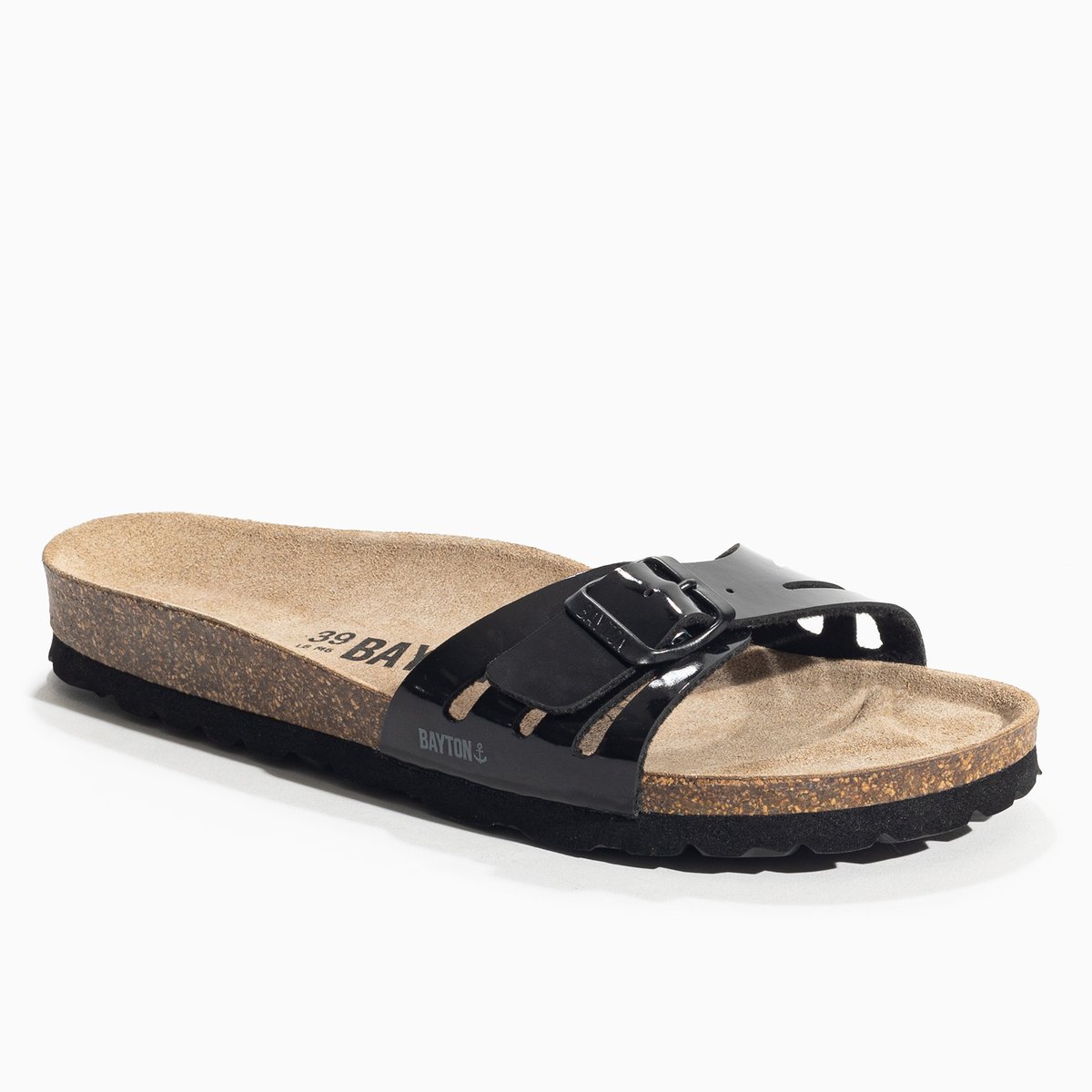 Sandales VELOURS noir, BAYTON