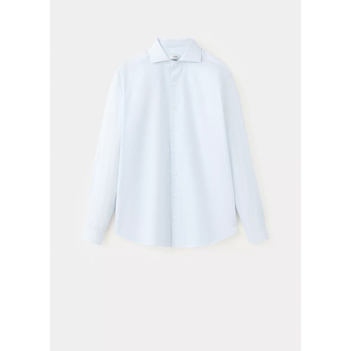 Chemise costume 100 % coton rayures bleu, MANGO MAN