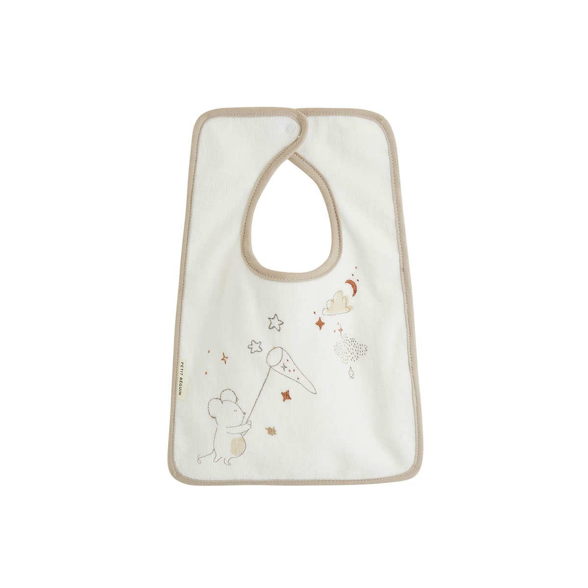 Lot de 3 bavoirs bébé Eliah ecru, PETIT BEGUIN