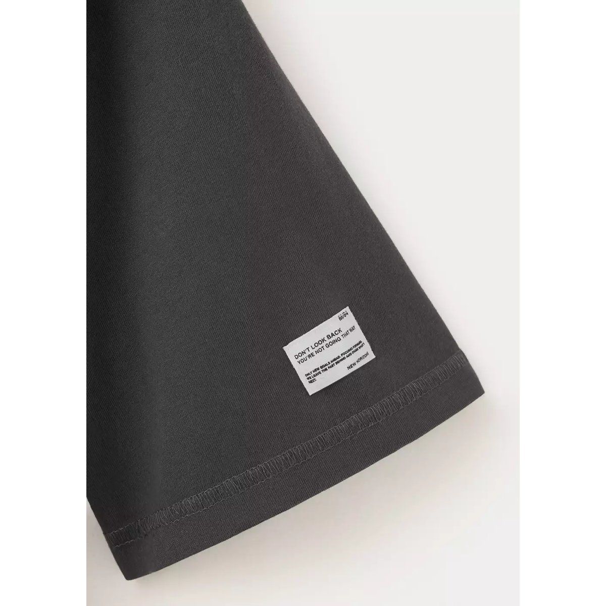 T-shirt coton manches courtes gris anthracite, MANGO TEEN