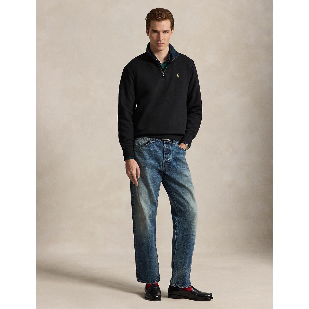 Sweat demi-zippé noir, POLO RALPH LAUREN