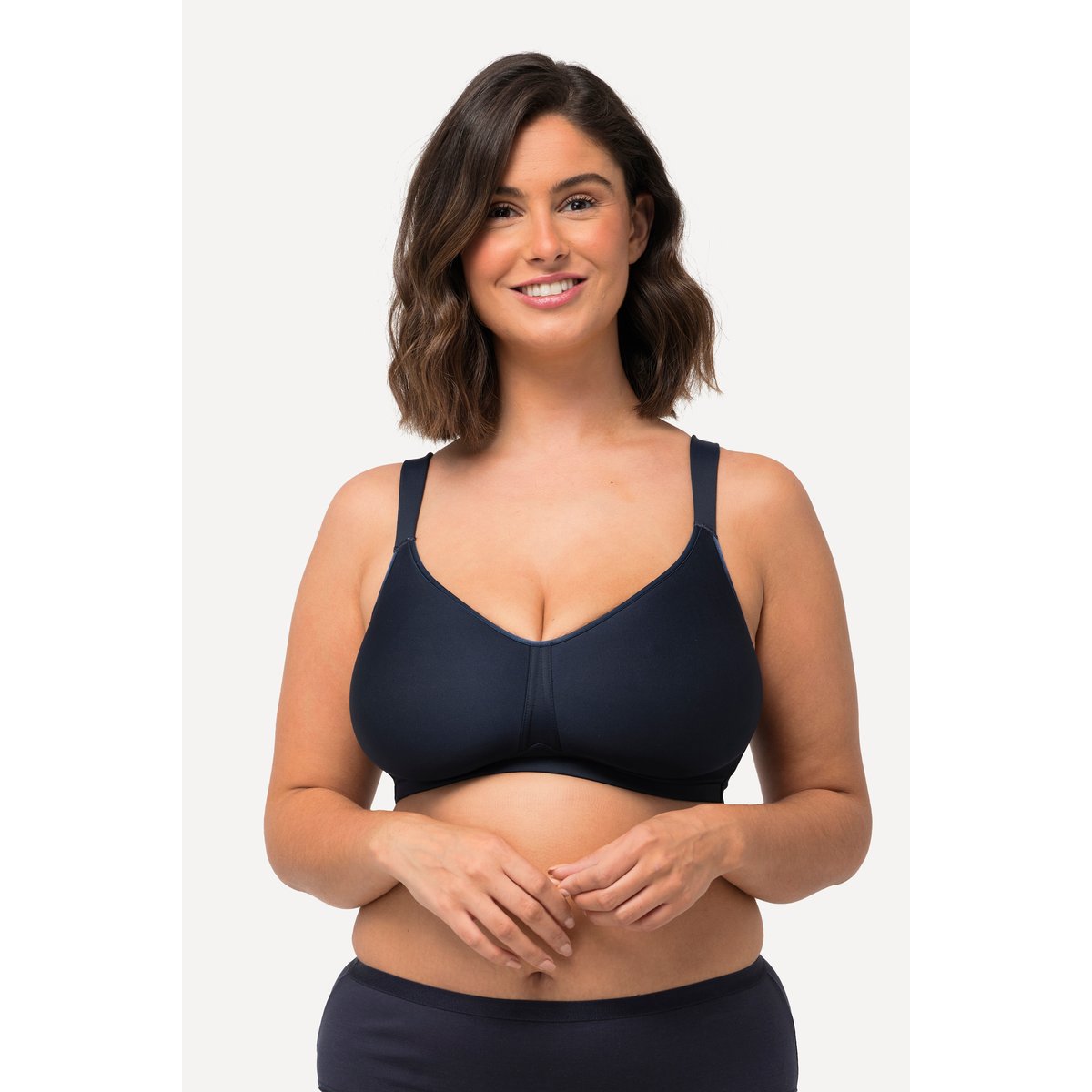 Soutien-gorge en microfibre. Bonnets spacer bleu nuit, ULLA POPKEN