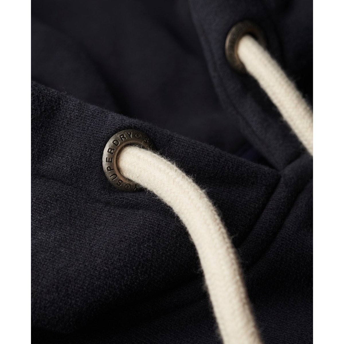 Sweat à capuche Tokyo Vintage Logo bleu marine, SUPERDRY