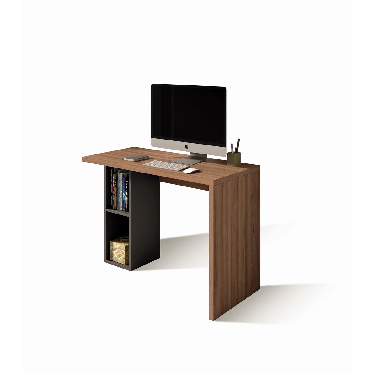 Bureau en placard, LONDRES noyer-graphite, HERDASA
