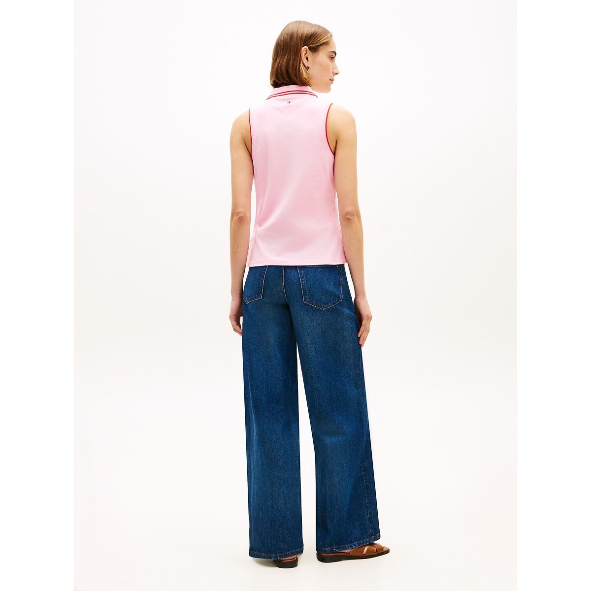 Polo sans manches rose, TOMMY HILFIGER