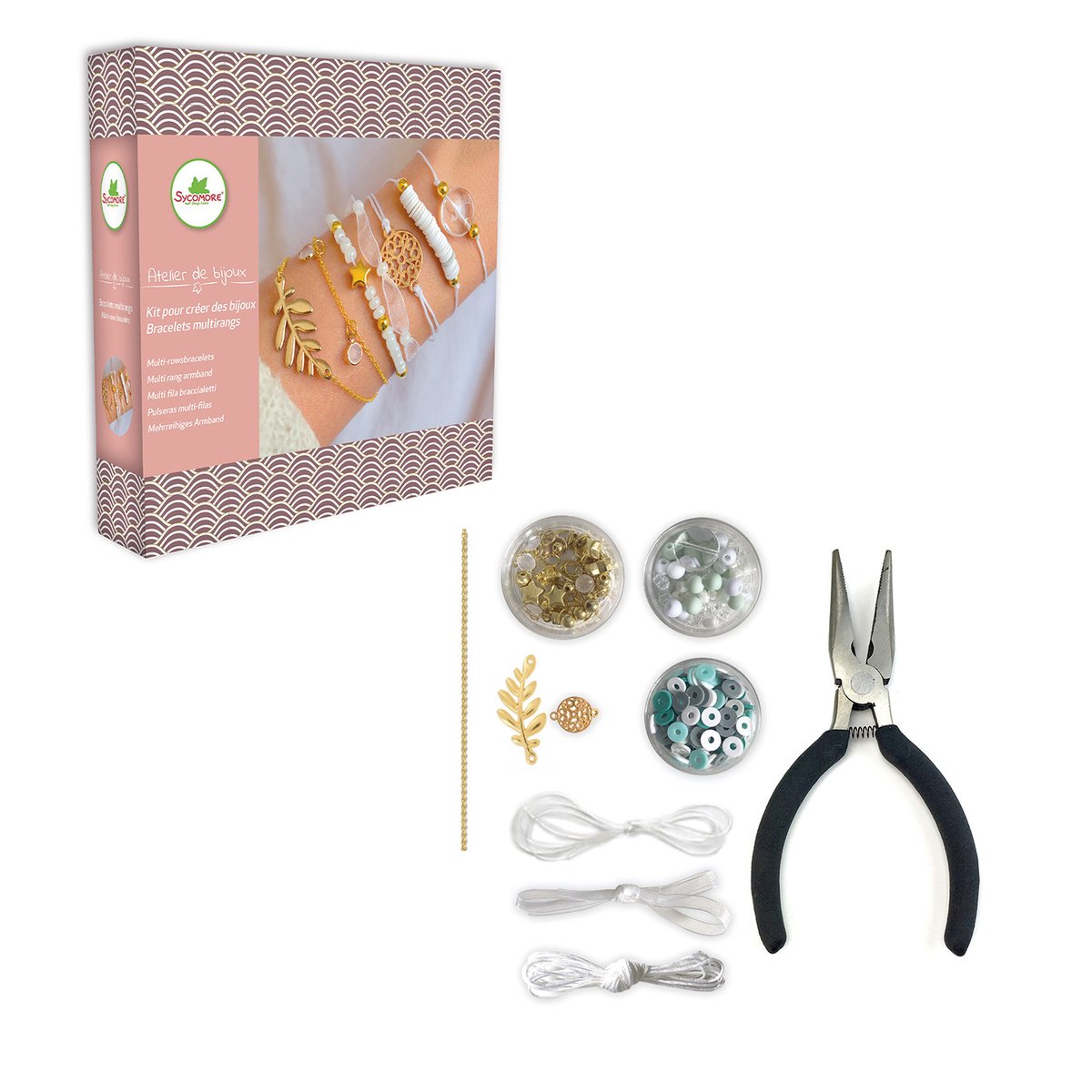 Atelier de bijoux Bracelets multirangs marron, SYCOMORE