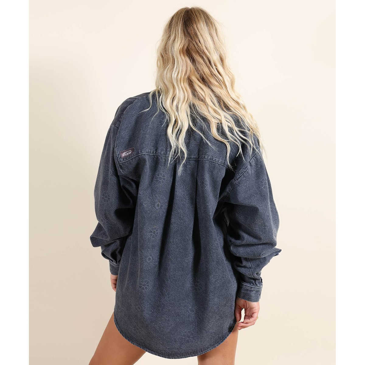Chemise manches longues MOTEL dark grey, OXBOW