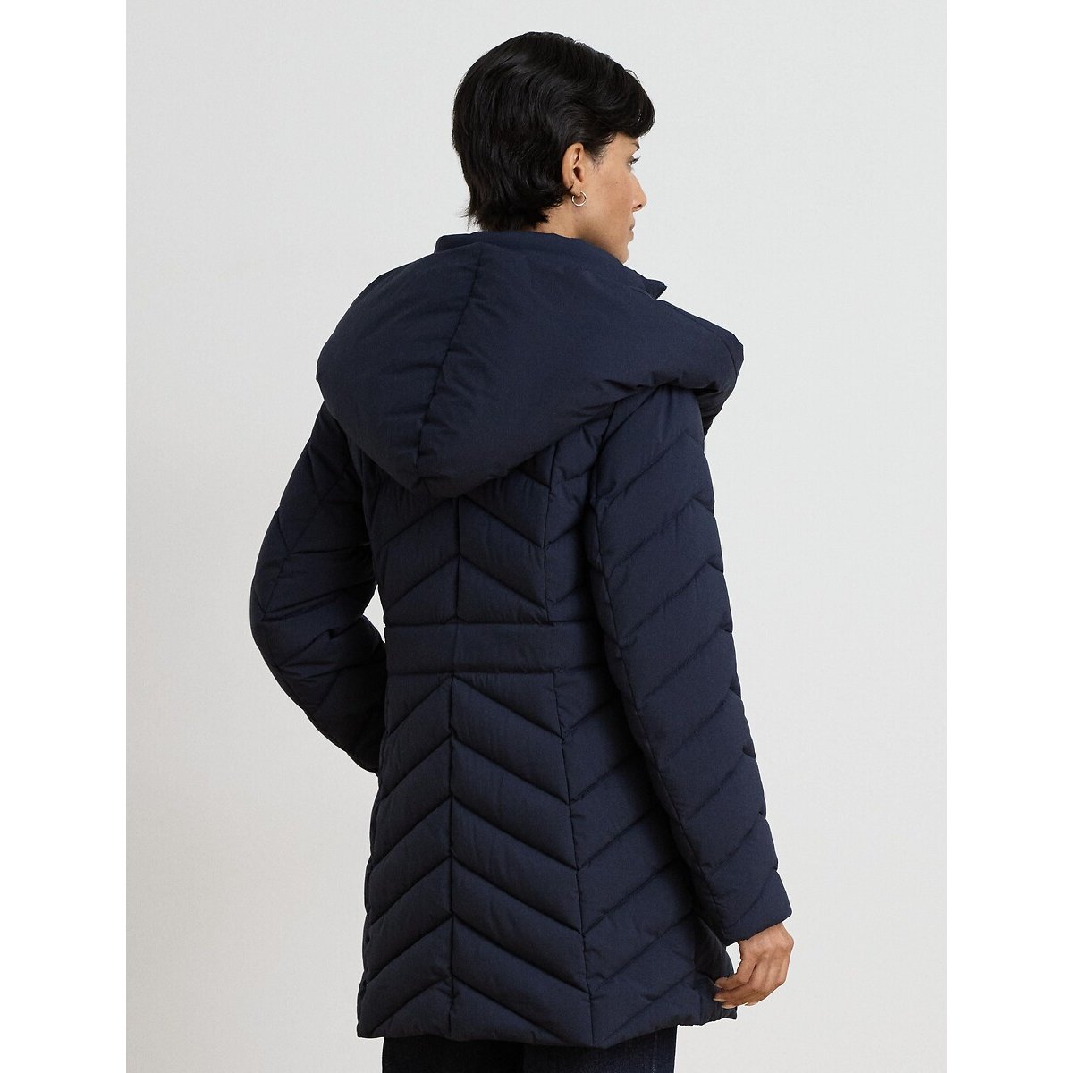 Doudoune mi-longue à capuche marine, LAUREN RALPH LAUREN