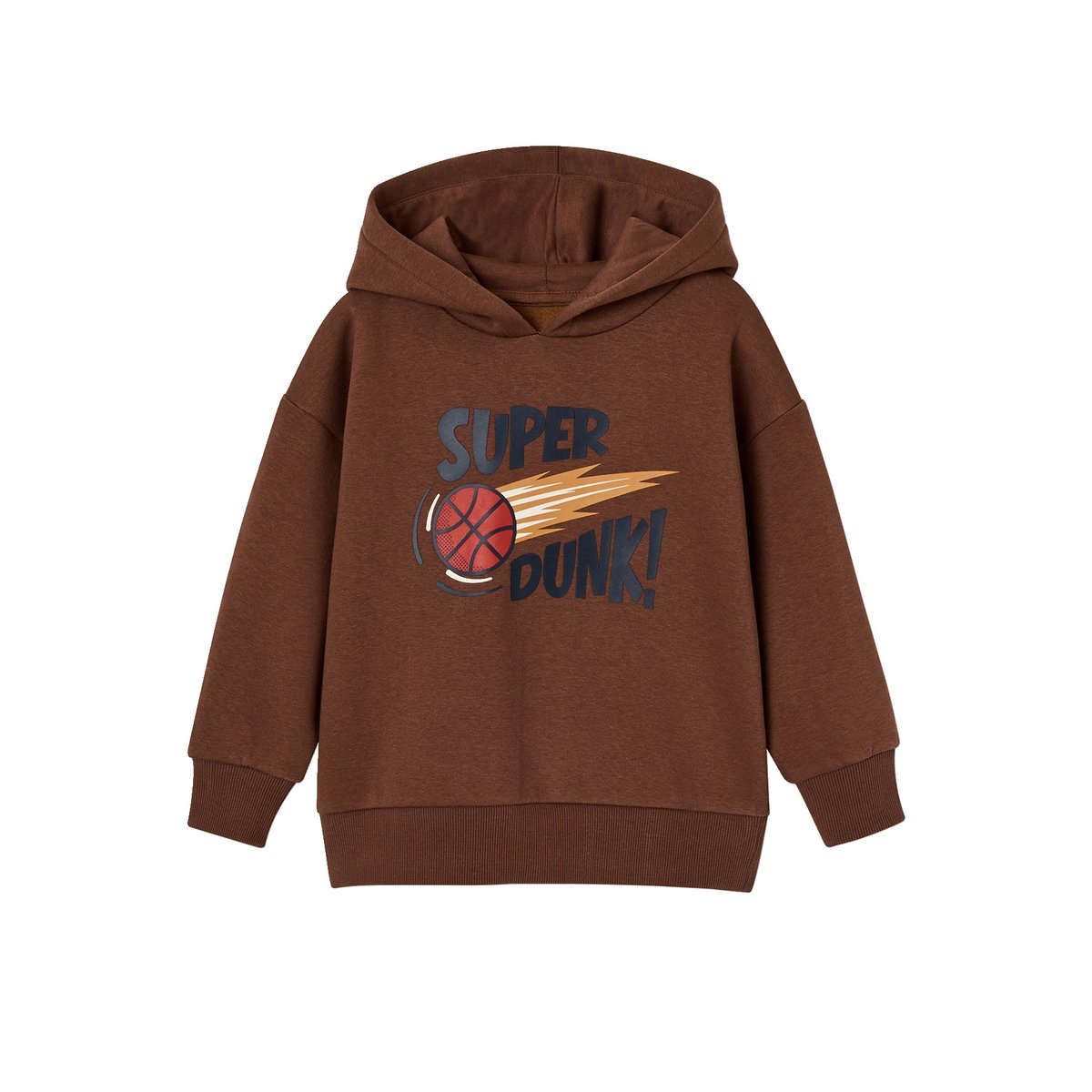 Sweat à capuche marron, VERTBAUDET