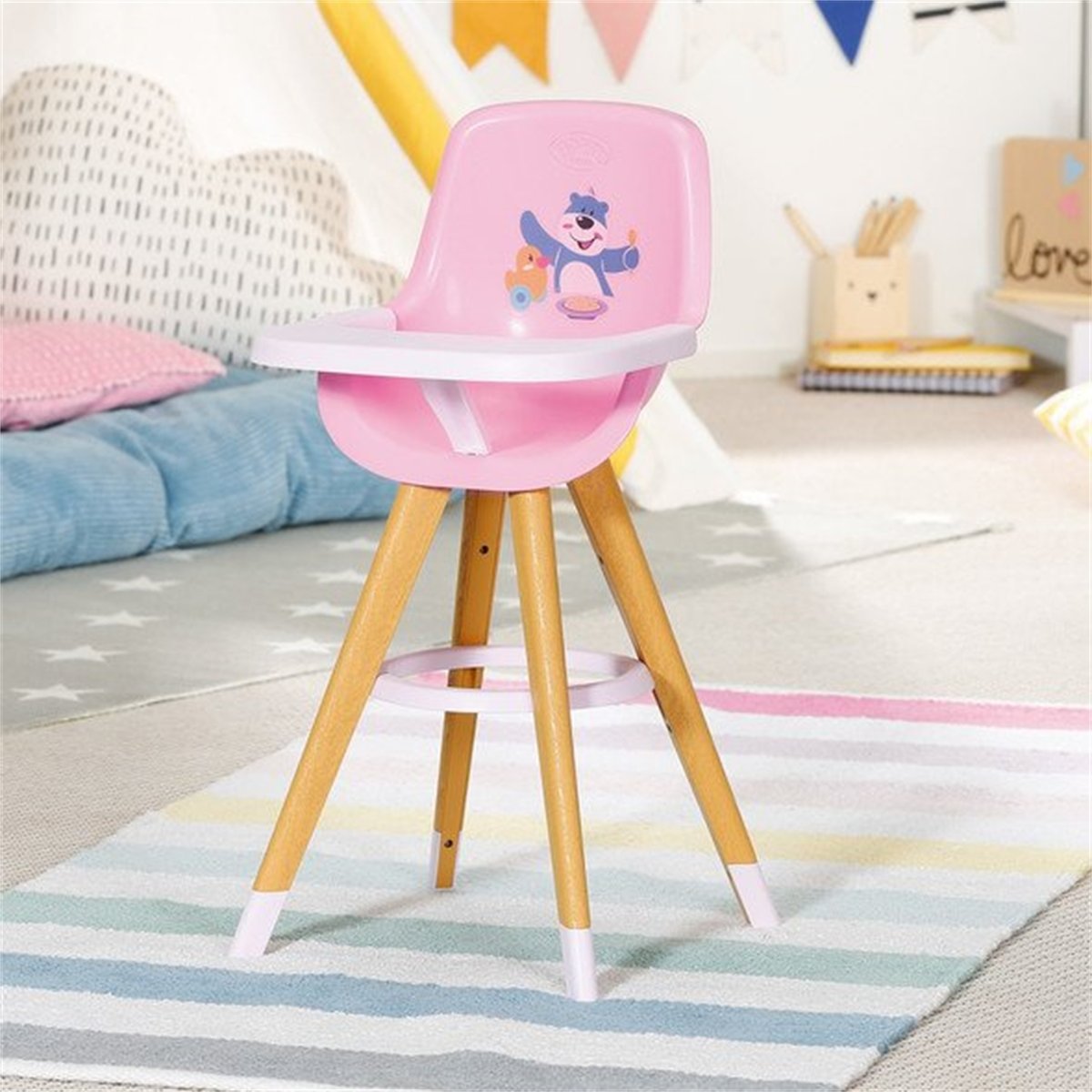 BABY Born Chaise haute pour poupée de 43 cm multicolore, ZAPF CREATION