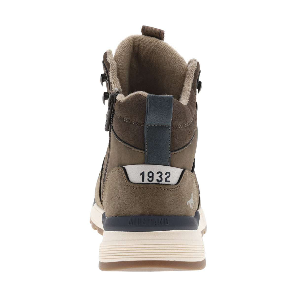 Bottines talon plat marron, MUSTANG