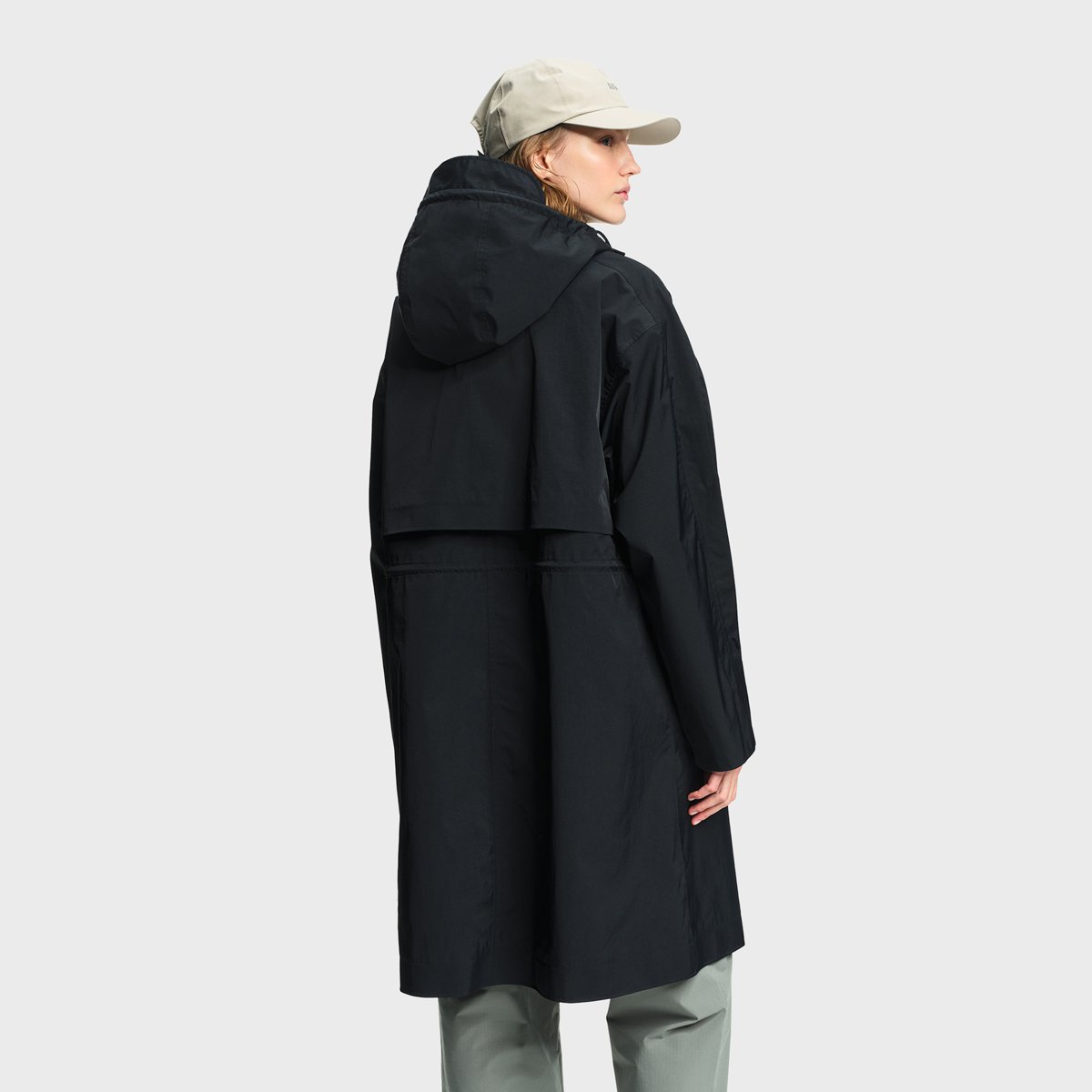 Parka mi-longue à taille ajustable MTD noir, AIGLE