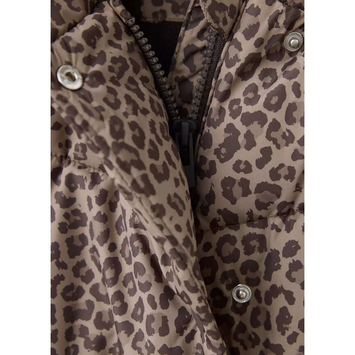 Anorak matelassé léopard marron, MANGO KIDS