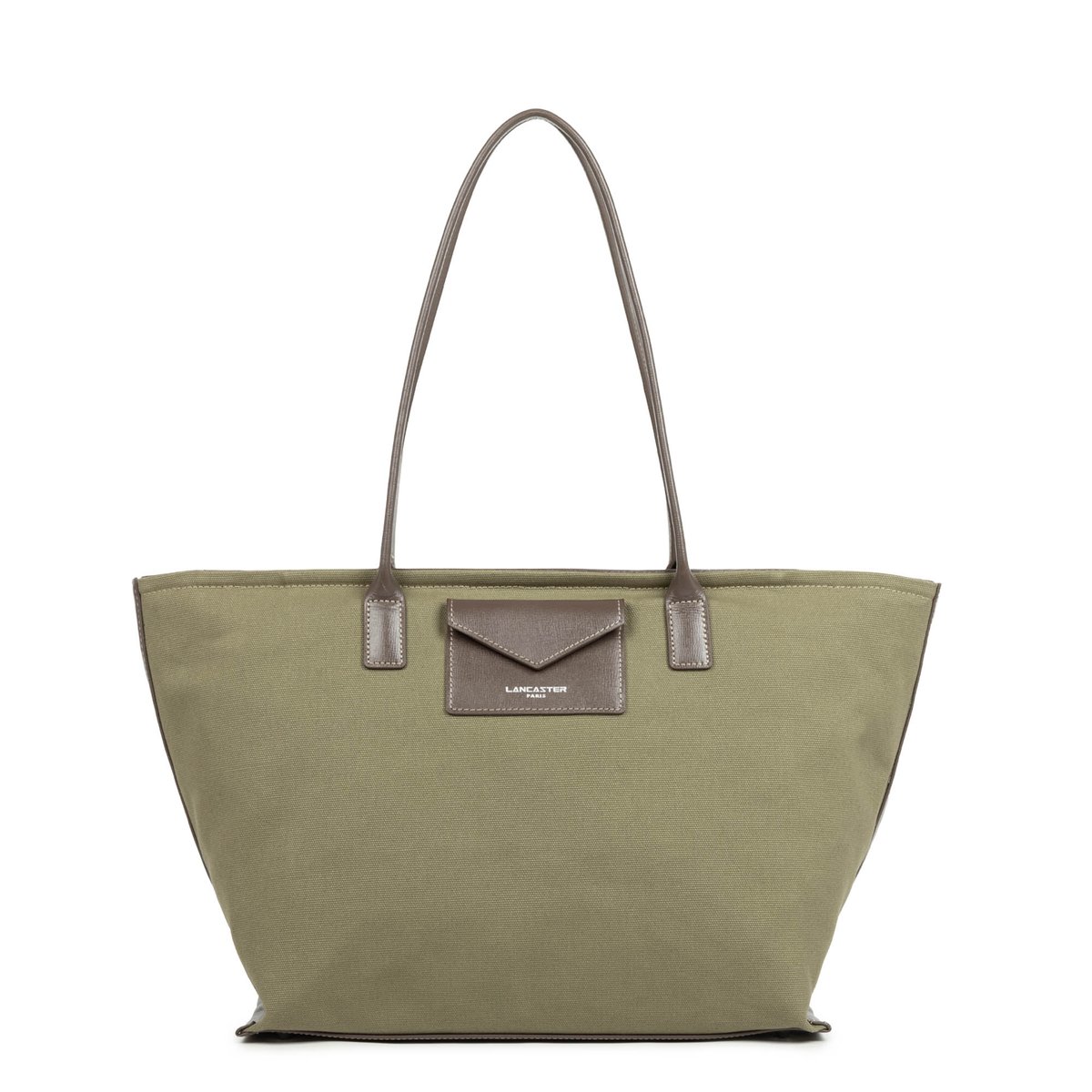 Sac cabas épaule CANVAS KBA kaki, LANCASTER
