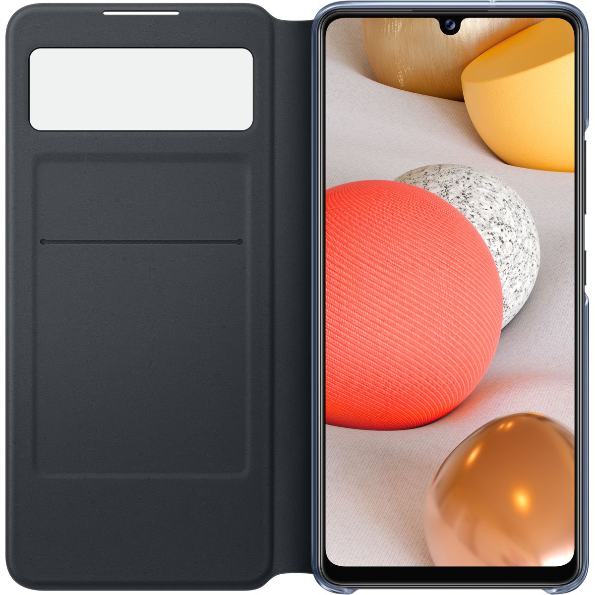 Etui A42 5G View cover noir couleur unique, SAMSUNG