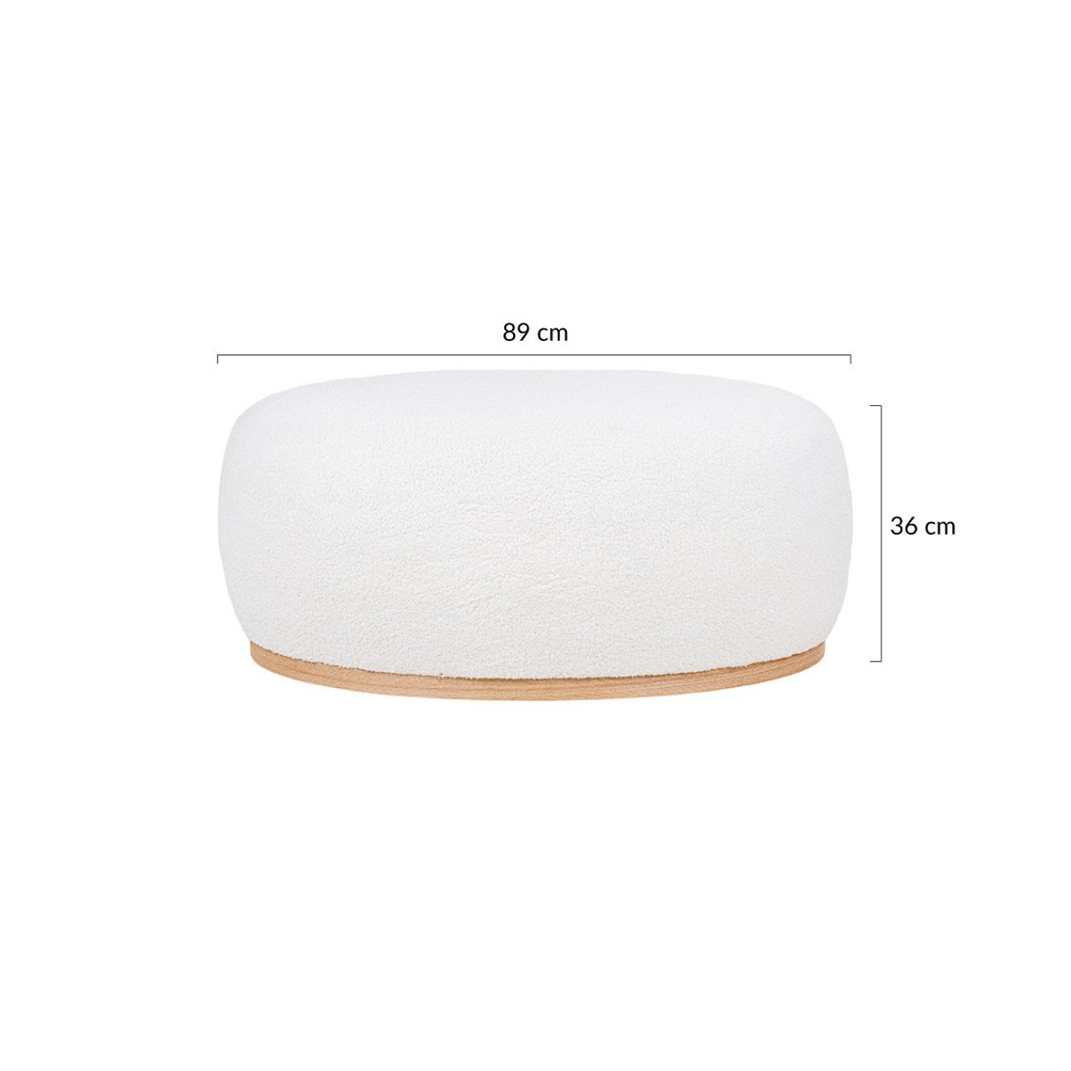Pouf - AMY blanc, BEST MOBILIER