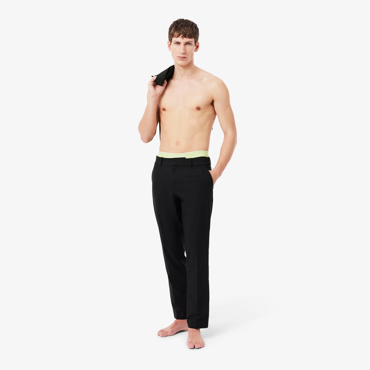 Lot de 3 boxers courts coton stretch noir-2ni, LACOSTE