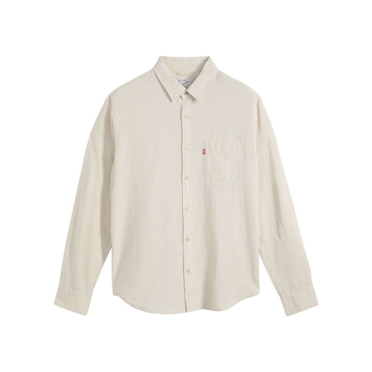 Chemise en coton beige à coupe droite pourvue d'un col à revers beige, LEVI'S