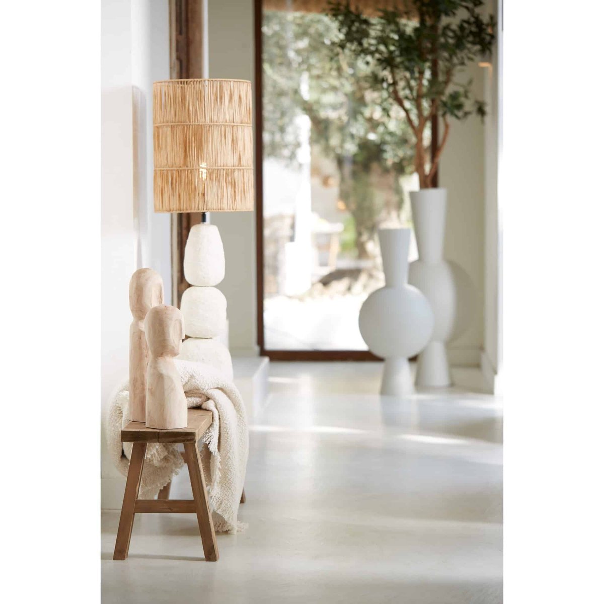 Abat-Jour Textiles LANZANO naturel, LIGHT & LIVING