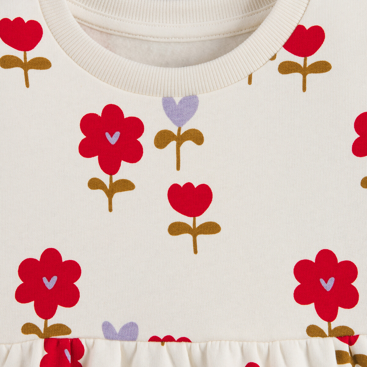 Ensemble 2 pièces robe et legging imprimé écru + kaki, LA REDOUTE COLLECTIONS
