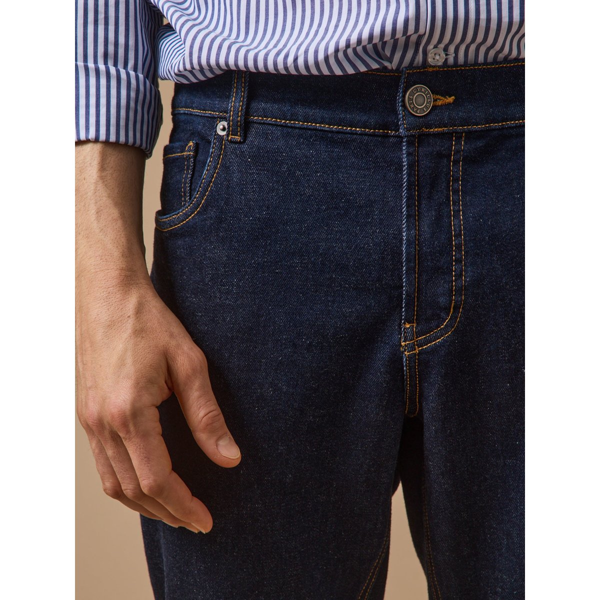 Jean regular  coton biologique denim brut, CYRILLUS