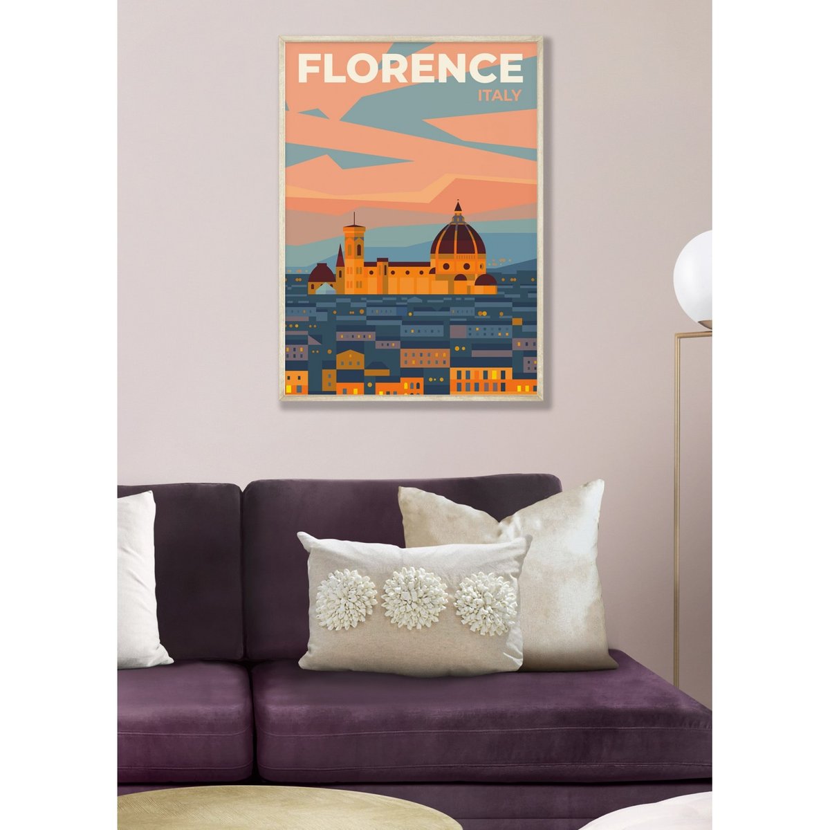 Affiche ville Florence 2 blanc, L'AFFICHERIE