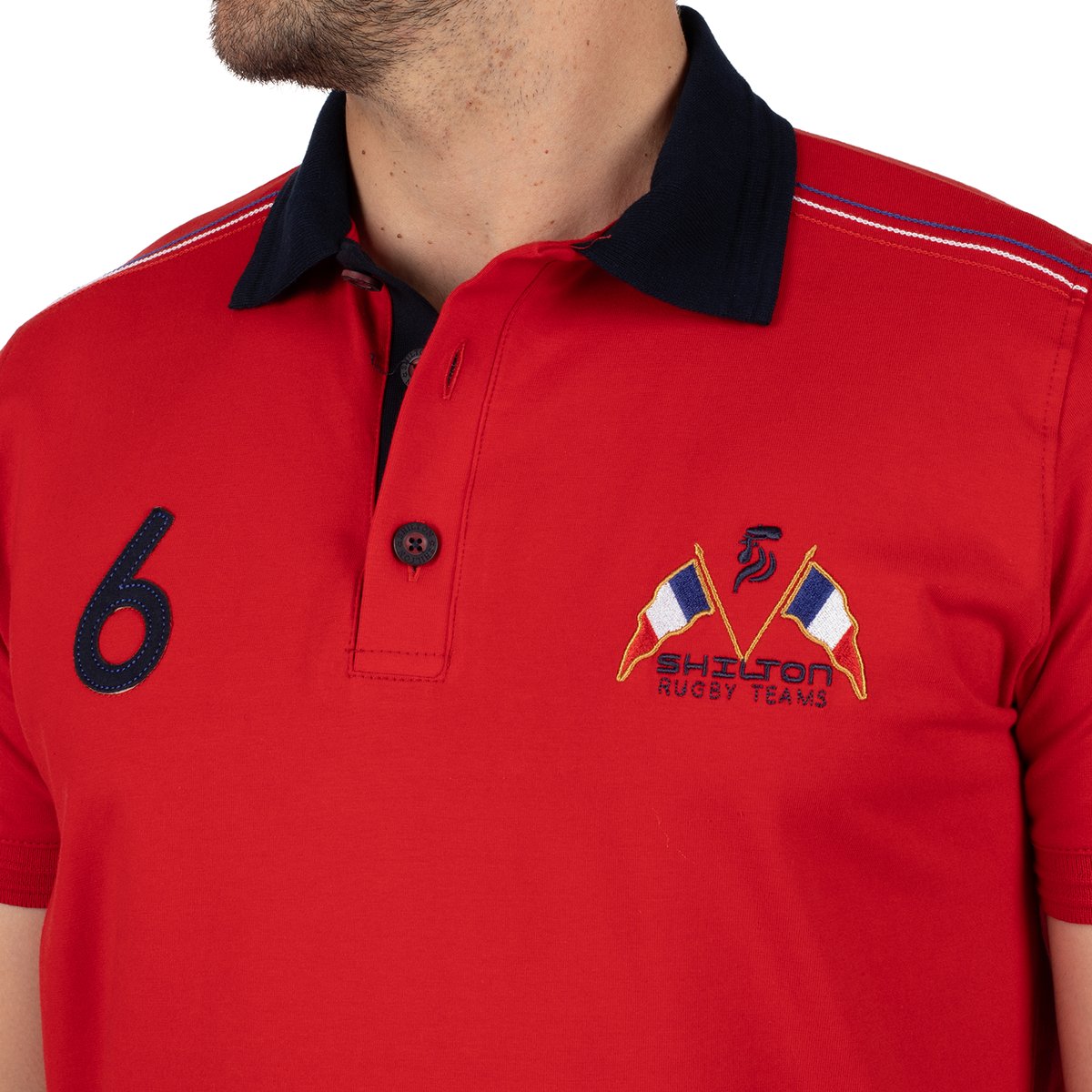 Polo rugby selection 6 rouge, SHILTON