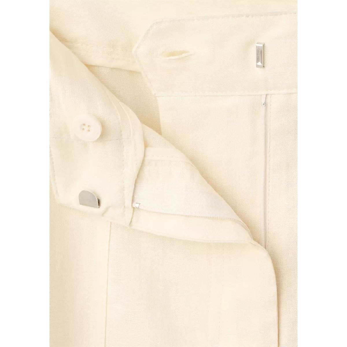 Pantalon balloon en lin écru, MANGO