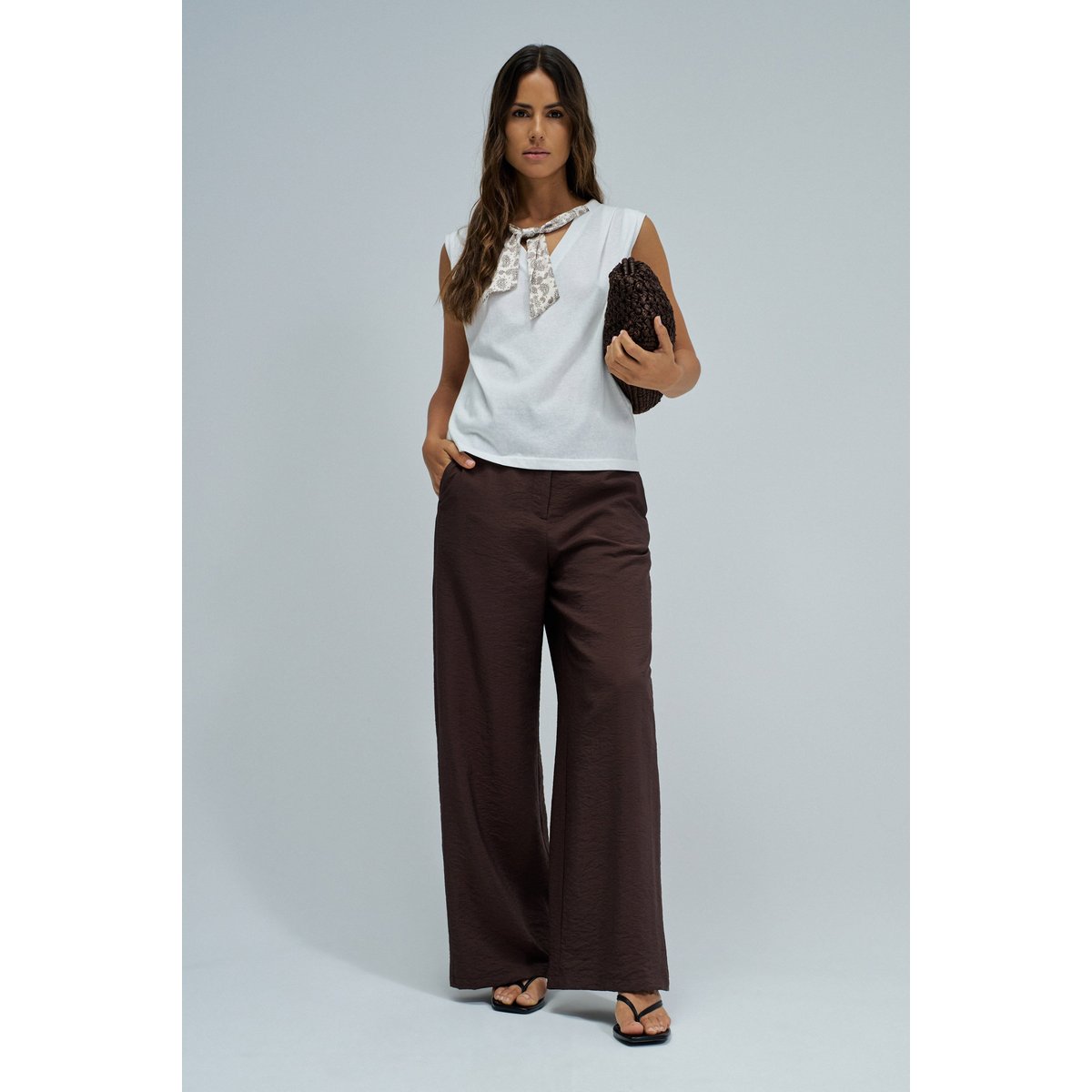 T-SHIRT AVEC FOULARD blanc, SALSA JEANS