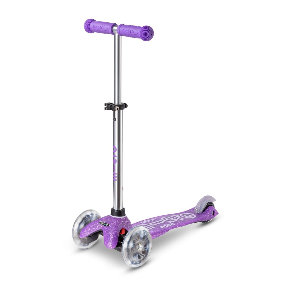 Mini Micro Deluxe Glitter LED - violet, MICRO MOBILITY