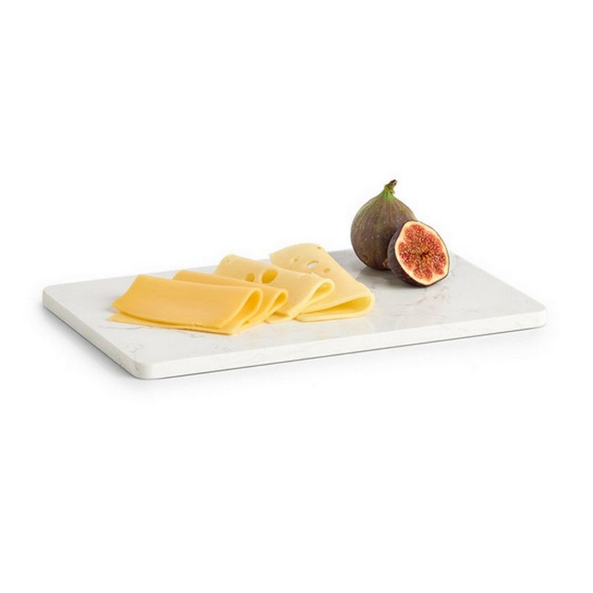 Planche à découper service marbre blanc, ZELLER PRESENT