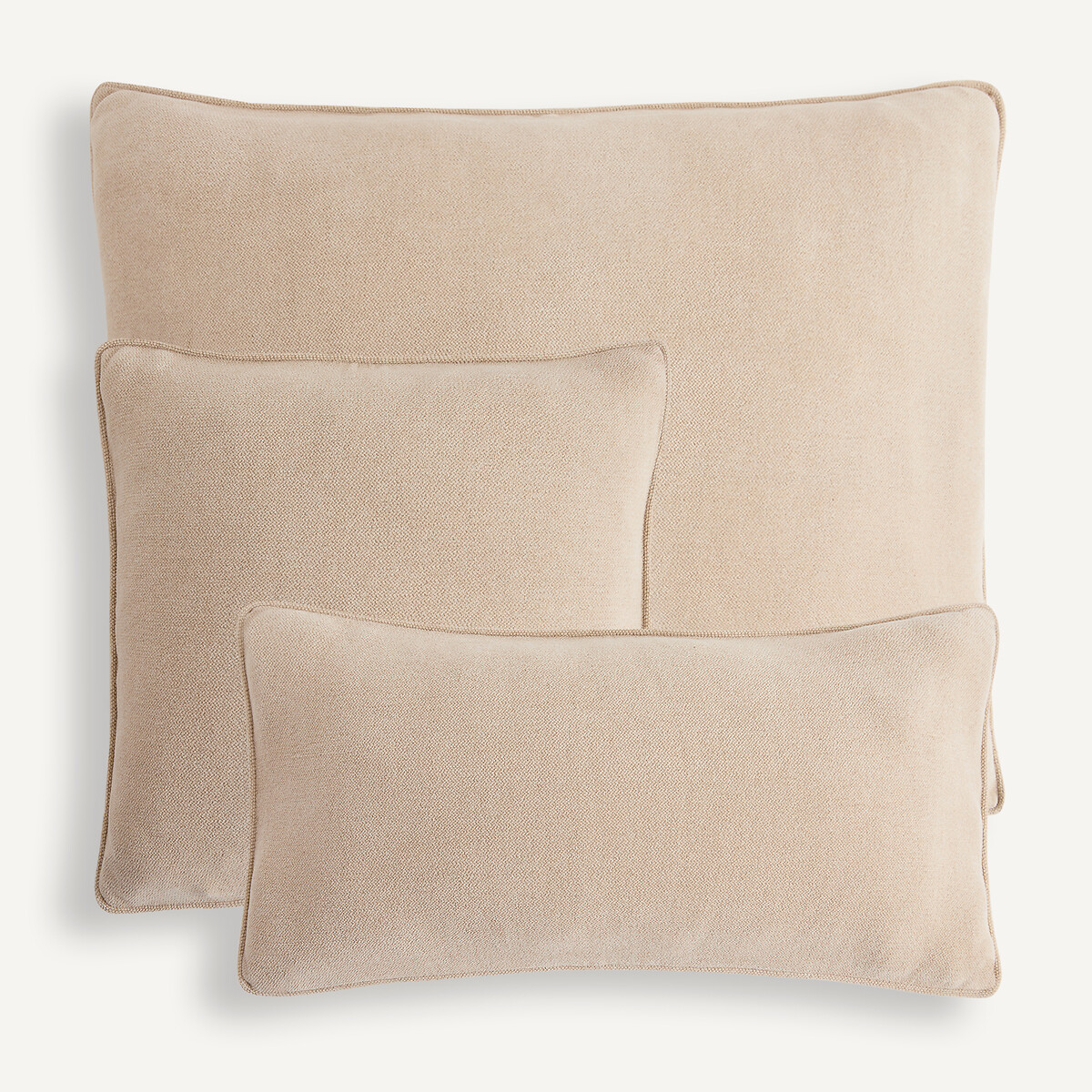 Housse de coussin, velours chenille, Albon ivoire, AM.PM