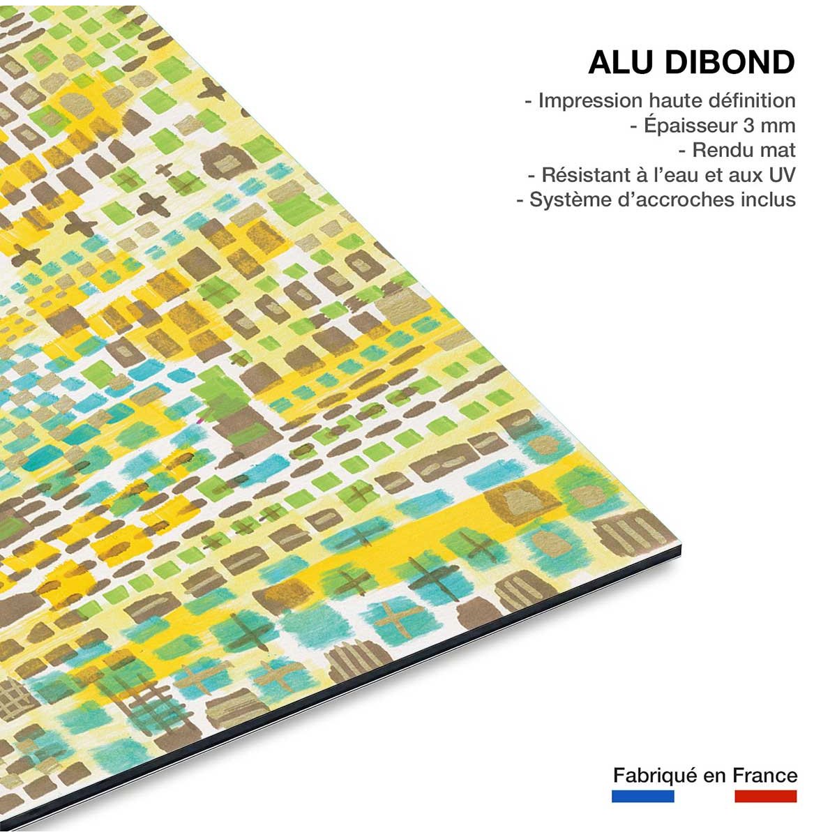 Tableau vertikal block tableau alu dibond, HEXOA