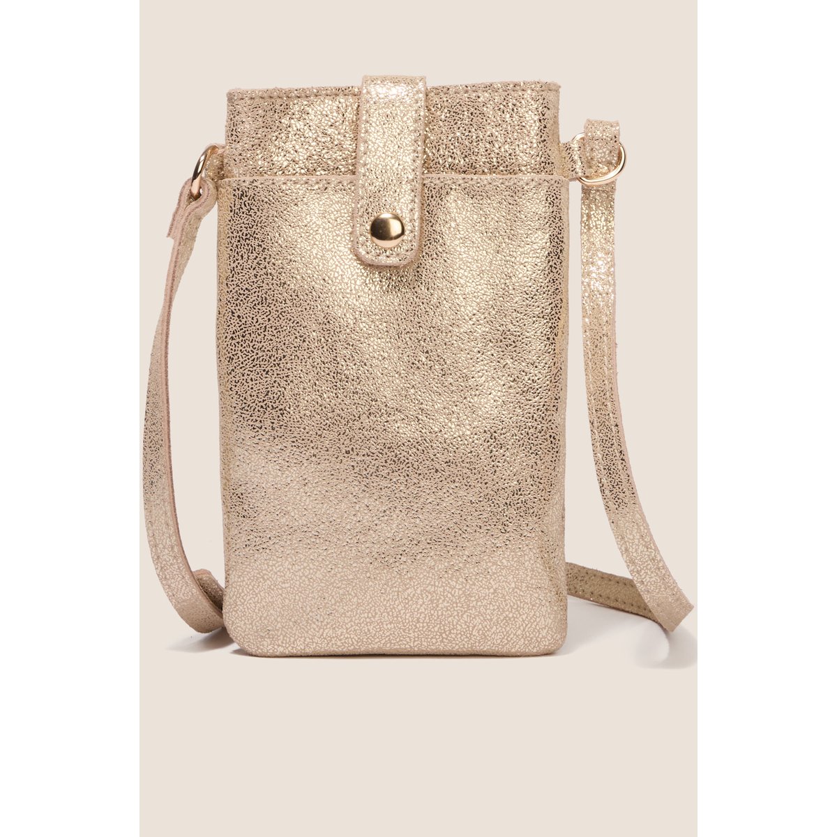 Pochette téléphone doublée couleur or, BREAL