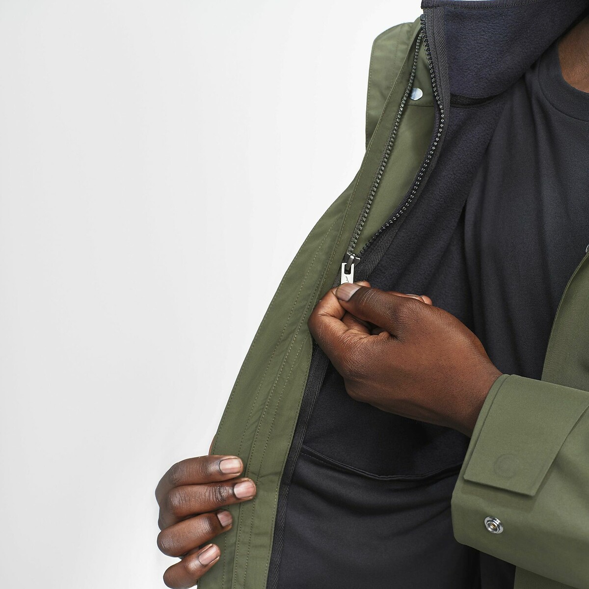 Gore Tex T-Kit 2-Layer Long Hooded Parka khaki, AIGLE