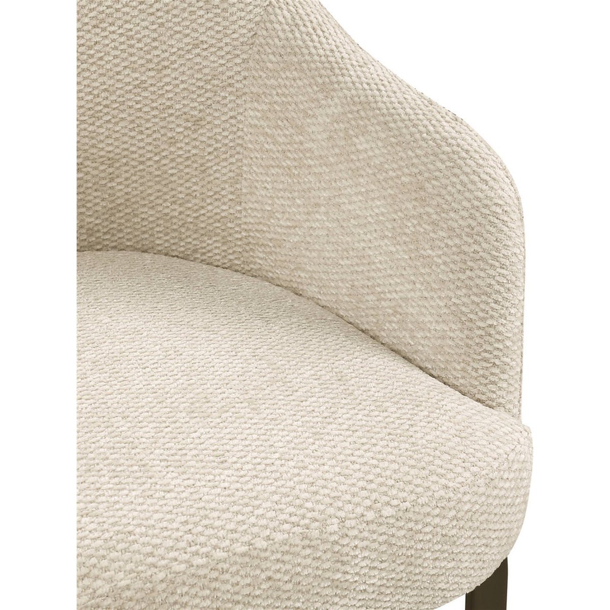 Chaise de salle à manger en tissu texturé naturel boldweave, RECOLLECTION