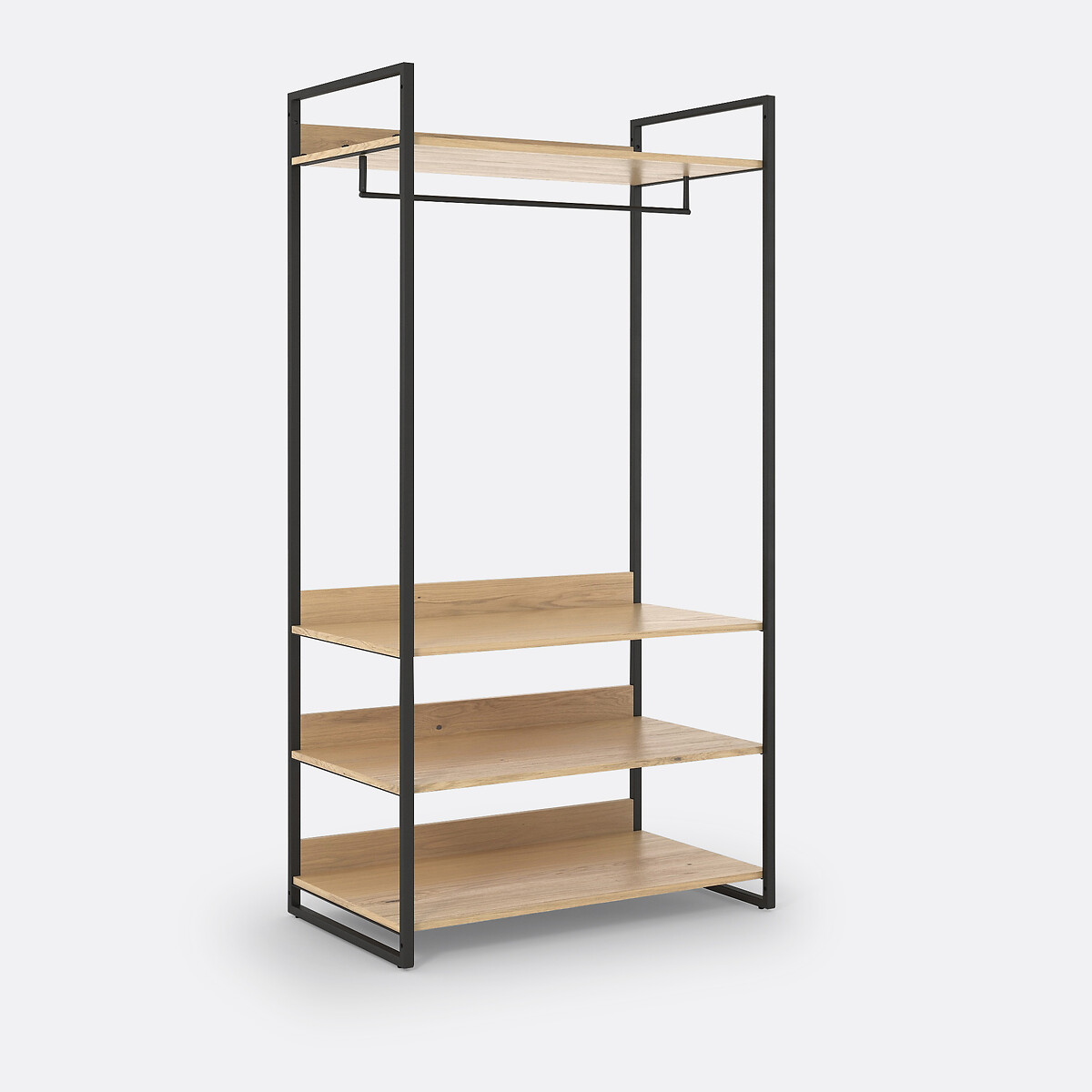 Module armoire large 3 étagères 1 penderie HIBA bois/métal, LA REDOUTE INTERIEURS