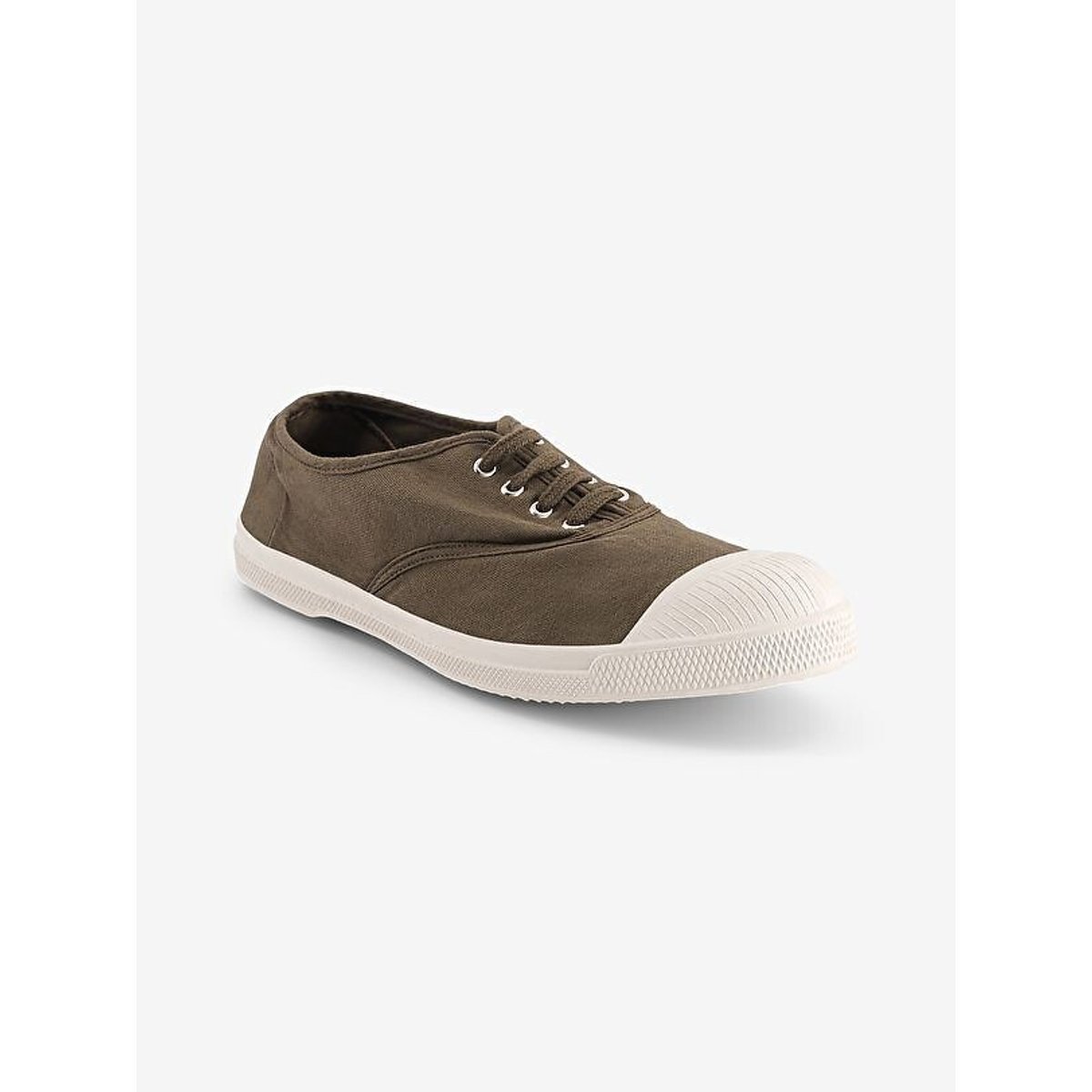 Tennis à lacets kaki, BENSIMON