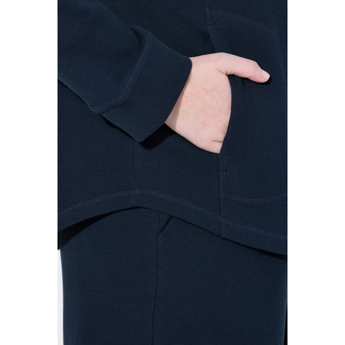 Veste à capuche en molleton de coton bio marine, ULLA POPKEN