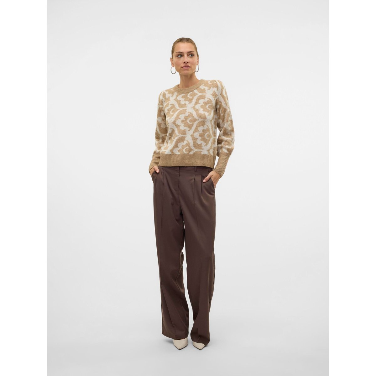 Pantalon De Tailleur chocolate brown, VERO MODA