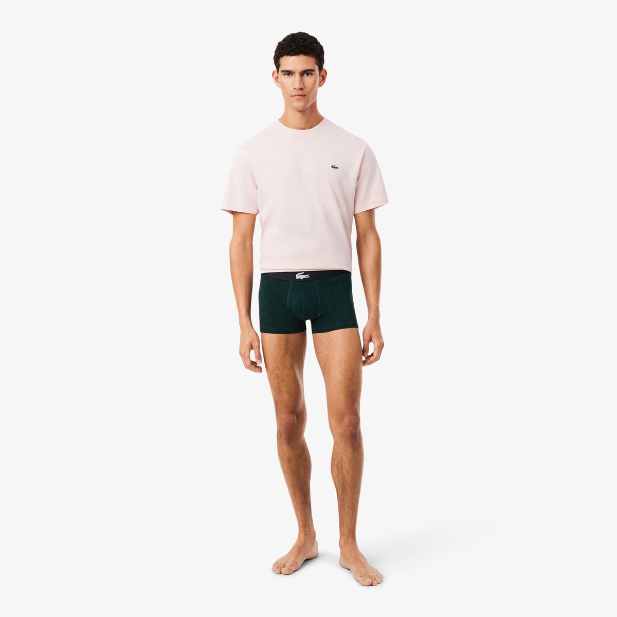 Lot de 3 boxers courts coton stretch vert-1i5, LACOSTE
