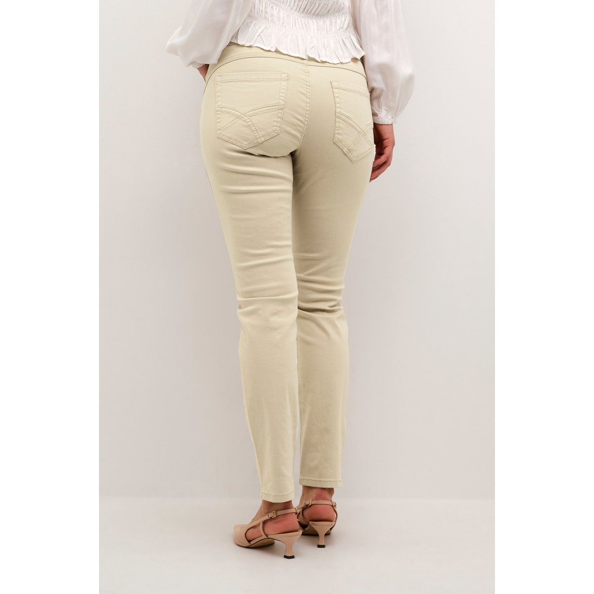 Jeans beige feather gray, CREAM