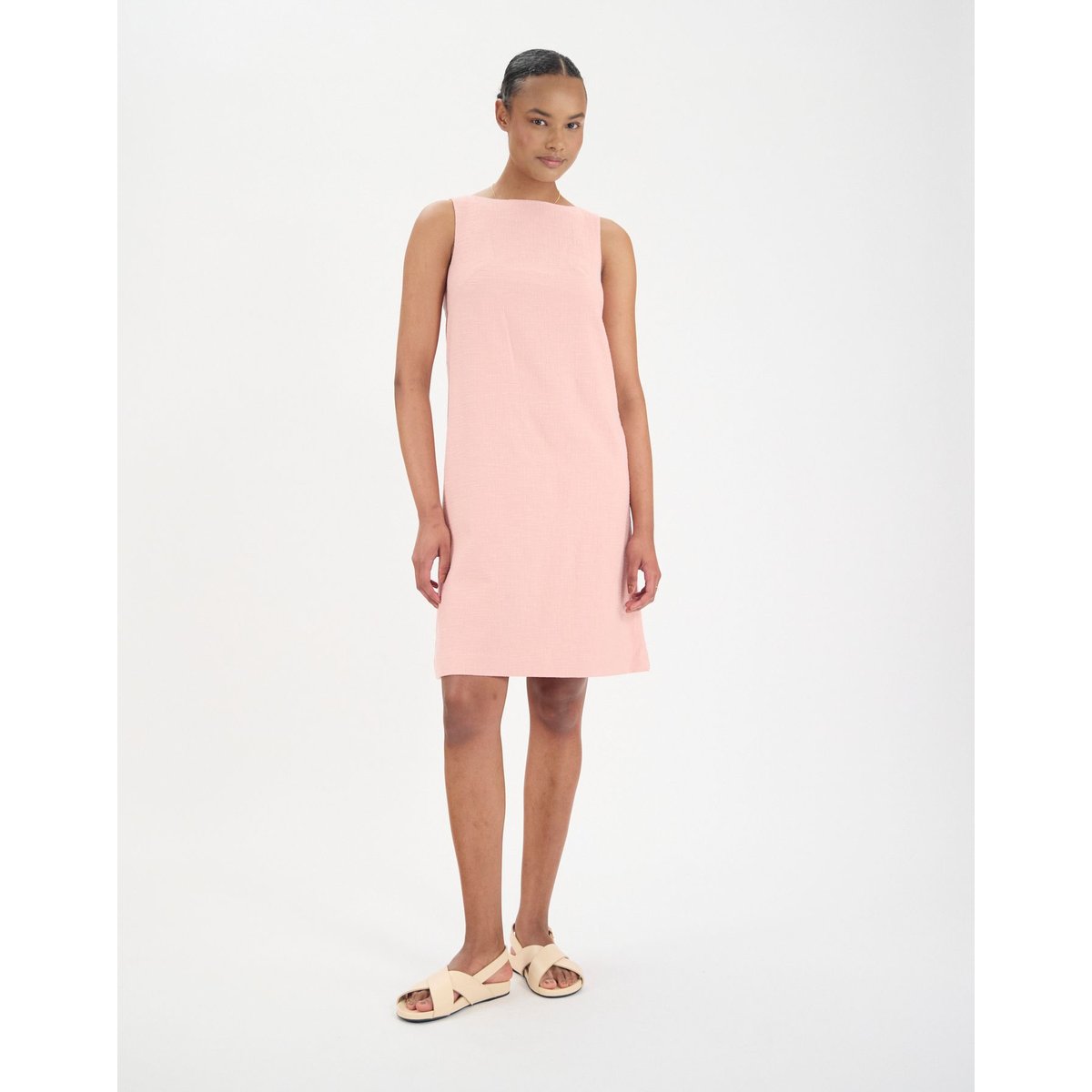 Robe Madeleine en coton rose pink, INES DE LA FRESSANGE PARIS