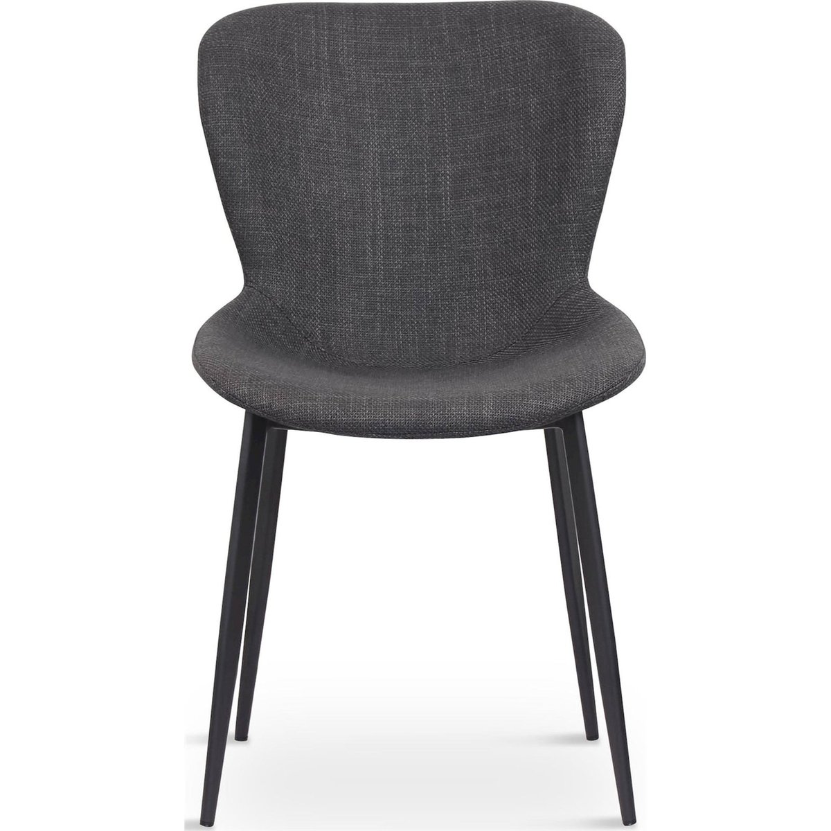 Chaise tapissée style scandinave graphite, RECOLLECTION